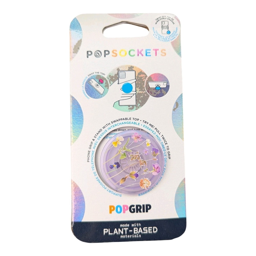 G7. PopSocket PopGrip Phone Grip & Stand - Purple Fields‎